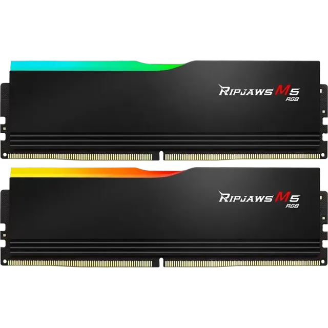 Оперативная память DDR5 64 Gb 6400 MHz G.Skill RIPJAWS M5 RGB Black (F5-6400J3239G32GX2-RM5RK) купить! 
