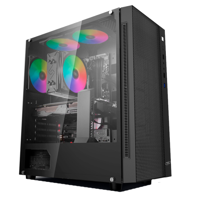 Компьютерный корпус Deepcool MATREXX 55 MESH (DP-ATX-MATREXX55-MESH) без БП, большое боковое окно, черный, ATX купить! 