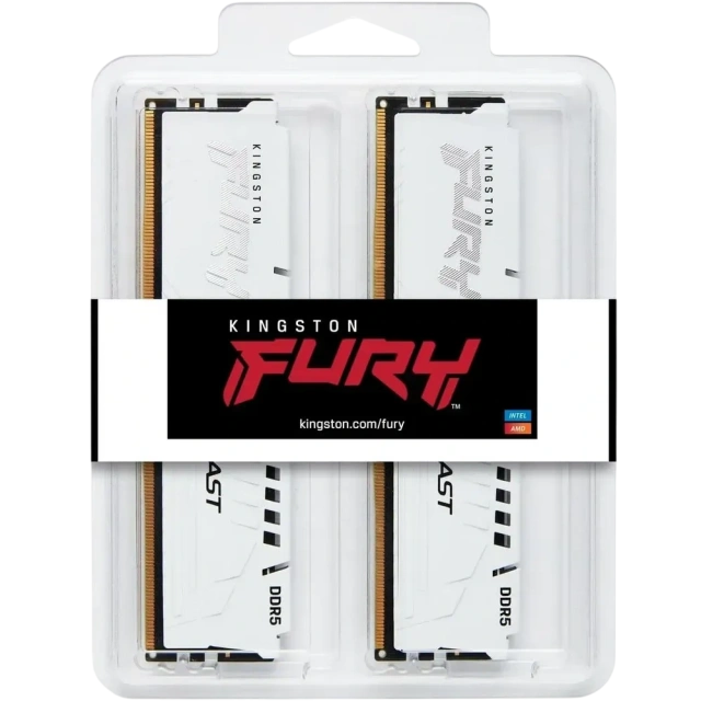 Оперативная память DDR5 32 Gb 6000 MHz Kingston FURY Beast White (KF560C36BWE2K2-32) купить! 