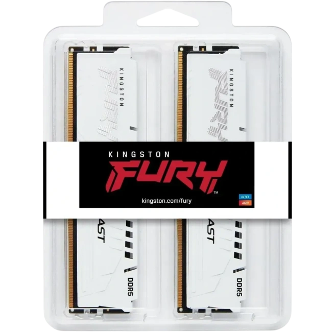Оперативная память DDR5 32 Gb 6000 MHz Kingston FURY Beast White (KF560C36BWE2K2-32) купить! 