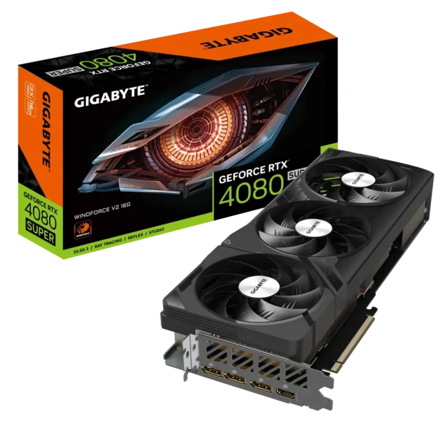 Видеокарта Gigabyte GeForce RTX 4080 SUPER 16GB WINDFORCE (GV-N408SWF3V2-16GD) купить! 