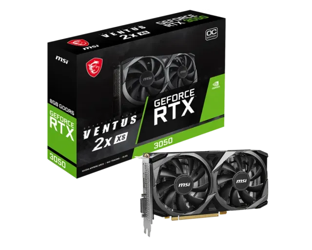 Видеокарта MSI GeForce RTX 3050 VENTUS 2X XS 8GB OC (RTX 3050 VENTUS 2X XS 8GB OC), Retail купить! 