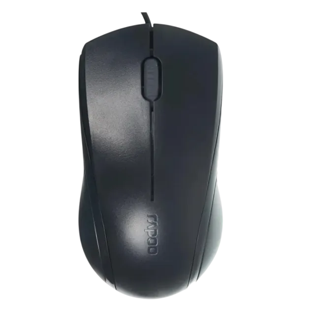 Бесшумная мышь Rapoo N1600 Silent USB Black проводная
