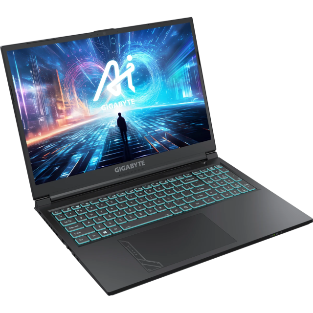 Ноутбук Gigabyte G6 KF (Core i7-13620H/16"/IPS/WUXGA/1920x1200/165Hz/16Gb/512Gb SSD/RTX4060 8Gb//NoOS) Black, KF-H3KZ853SD - фото