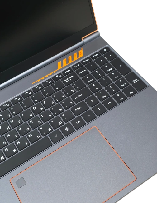 Ноутбук для работы и учебы HY160 (Intel N95/16"/1920x1200/16Gb/512GB SSD/Win 11 Pro) Grey with orange inserts - фото