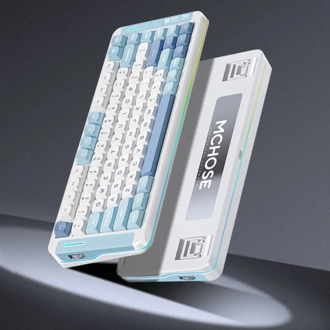 Фото - Механическая клавиатура MCHOSE X75 Icy Creamsicle Switch RGB Navy Blue радиоканал, русская раскладка