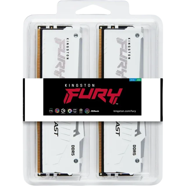 Оперативная память 32 Gb 6800 MHz Kingston FURY Beast RGB White (KF568C34BWEAK2-32) купить! 