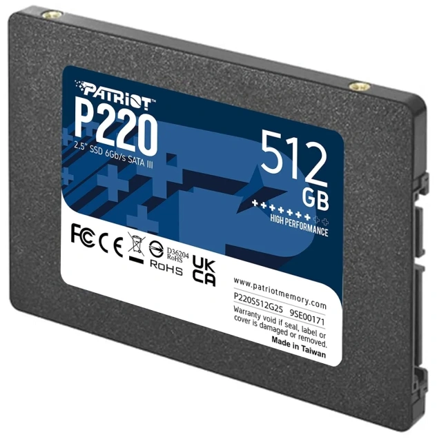 Твердотельный накопитель SSD 512 ГБ 2.5" SATA Patriot P220 (P220S512G25) купить! 
