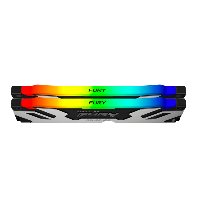 Оперативная память DDR5 32 ГБ 6400 МГц Kingston FURY Renegade Silver RGB (KF564C32RSAK2-32) модулей 2 шт. купить! 