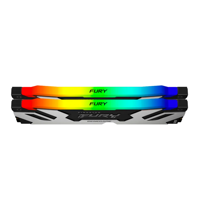 Оперативная память DDR5 32 ГБ 6400 МГц Kingston FURY Renegade Silver RGB (KF564C32RSAK2-32) модулей 2 шт. купить! 