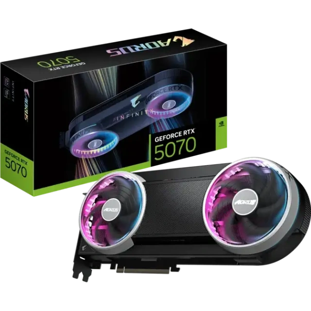 Видеокарта Gigabyte AORUS GeForce RTX 5070 INFINITY 12G (GV-N5070AORUS IF-12GD) купить! 