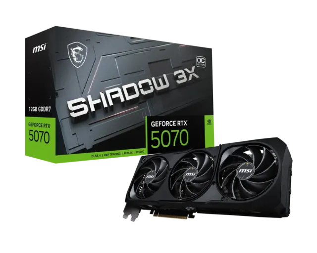 Видеокарта MSI GeForce RTX 5070 12G SHADOW 3X OC (G5070-12S3C) купить! 