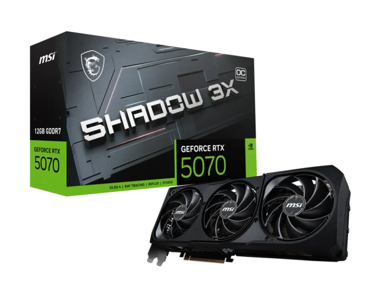 Видеокарта MSI GeForce RTX 5070 12G SHADOW 3X OC (G5070-12S3C) купить! 
