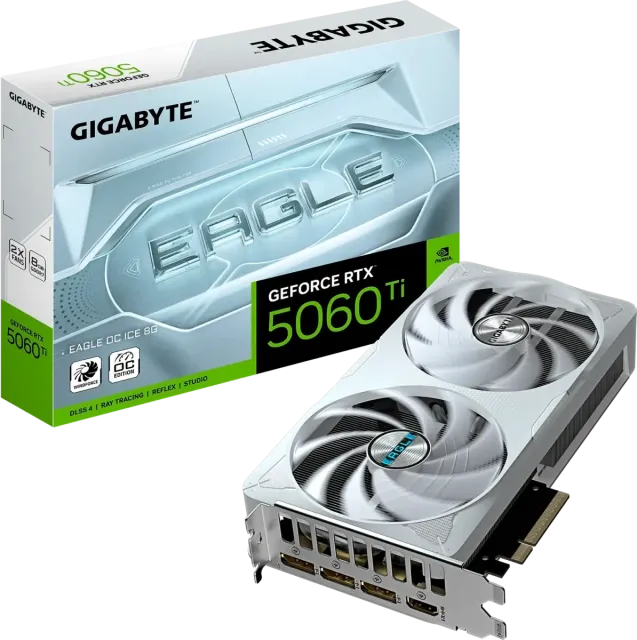 Видеокарта Gigabyte GeForce RTX 5060 Ti  EAGLE OC ICE 8Gb (GV-N506TEAGLEOC ICE-8GD) купить! 