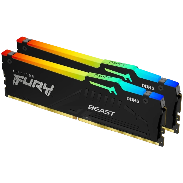 Оперативная память DDR5 32 Gb 5600 MHz Kingston FURY Beast RGB EXPO Black (KF556C36BBEAK2-32) купить! 