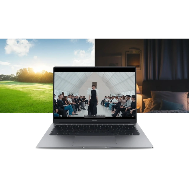Ноутбук HONOR MagicBook X14 Plus FRB-X (Intel Core 5 220H/14" 1920x1200/16Gb/512Gb SSD/Intel Graphics/Win 11 Home) 5301ALWC_L,Серый, Русская раскладка - фото