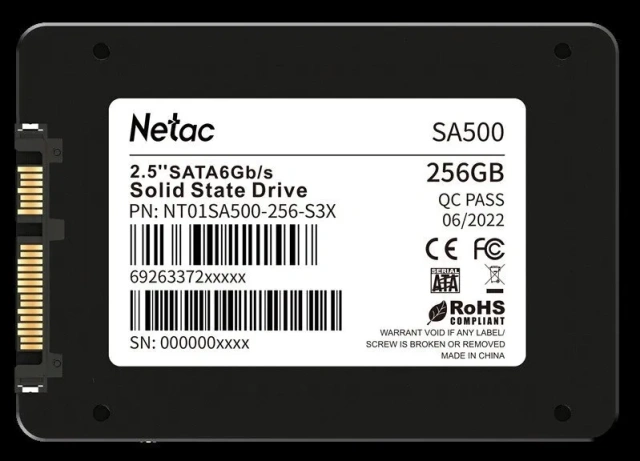 Твердотельный накопитель SSD 256 ГБ 2.5" SATA Netac (NT01SA500-256-S3X) купить! 