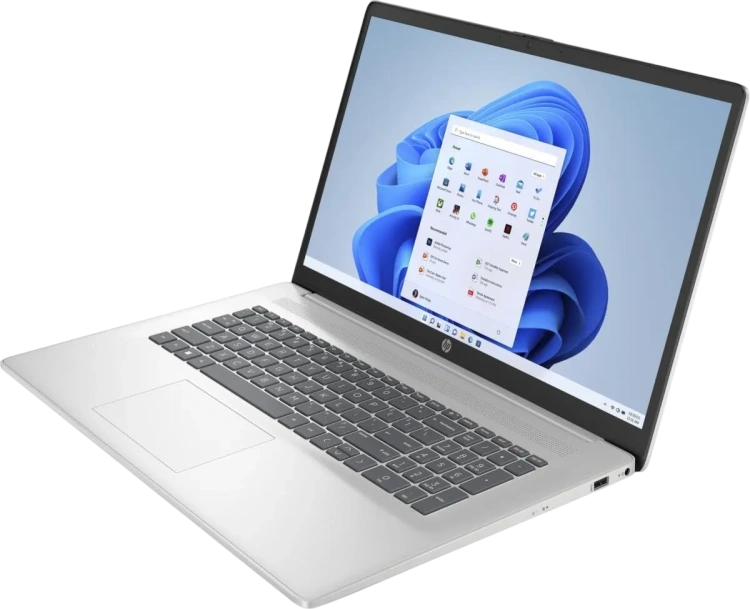 Ноутбук HP 17-cp3322nr (AMD Ryzen 5 7430U/17.3" 1920x1080/32Gb/1Tb SSDAMD Radeon Graphics/Wi-Fi/BT/Win 11 Pro) Silver - фото