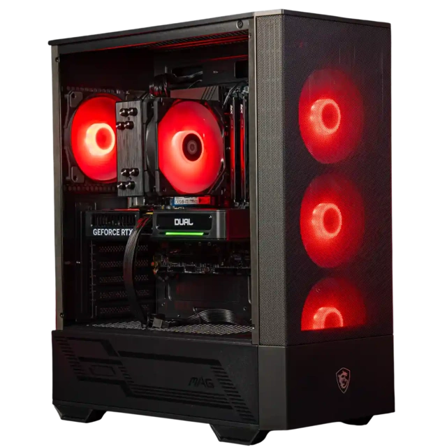 Игровой компьютер 991686 (Ryzen 5 7600X3D 4.1 ГГц/AMD B650/32 ГБ 6.0 ГГц/1024 SSD/RTX 5060 Ti 8 ГБ/Wi-Fi/650W/MSI MAG FORGE 112R ARGB TG) - купить по выгодной цене!