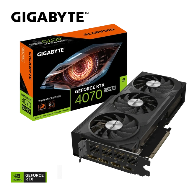Видеокарта Gigabyte GeForce RTX 4070 Super 12GB WINDFORCE (GV-N407SWF3OC-12GD), Retail купить! 