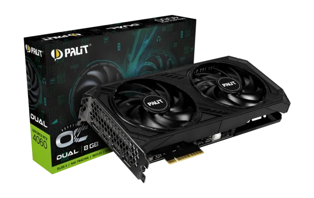 Видеокарта Palit GeForce RTX 4060 DUAL OC (NE64060T19P1-1070D), Retail купить! 