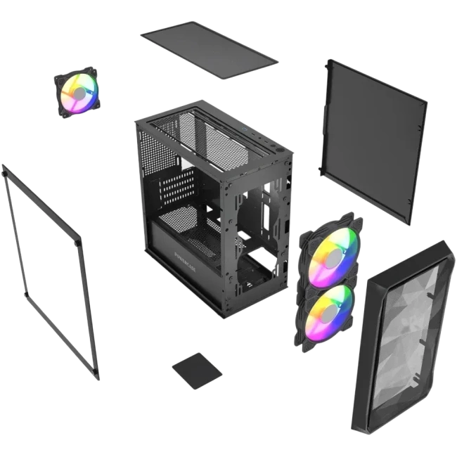 Игровой компьютер 991673 (Ryzen 5 7600X3D 4.1 ГГц/AMD B650/32 ГБ 6.0 ГГц/1024 SSD/RTX 5050 8 ГБ/Wi-Fi/650W/Powercase Mistral Micro A3B ARGB V2 ARGB Black) - купить по выгодной цене!