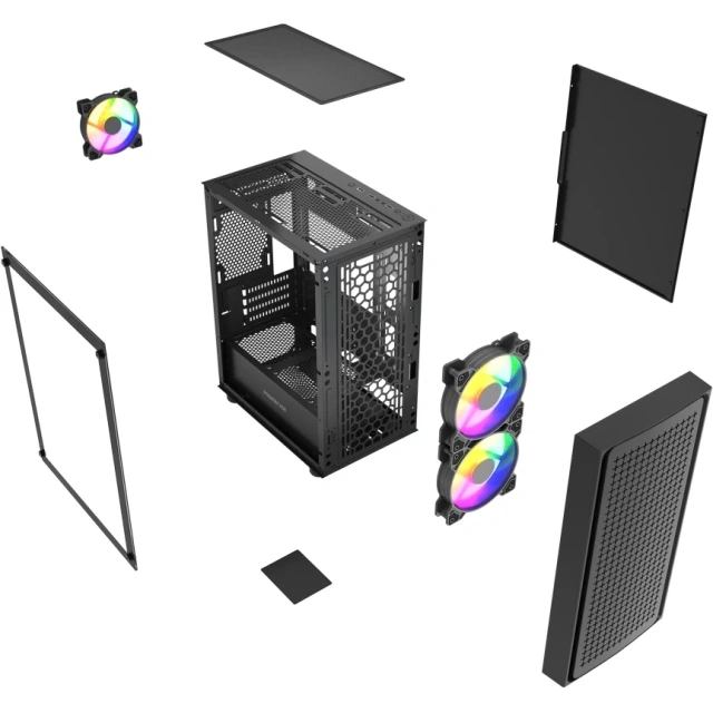 Компьютерный корпус Powercase Mistral Micro EM20 TG FRGB Black (CMMEM20B-L3) купить! 