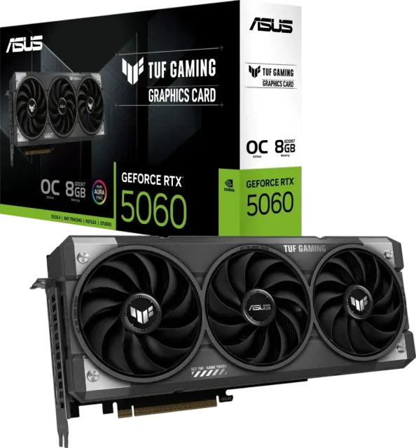 Видеокарта ASUS GeForce RTX 5060 TUF OC 8Gb (TUF-RTX5060-O8G-GAMING), Retail купить! 