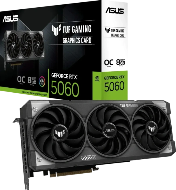 Видеокарта ASUS GeForce RTX 5060 TUF OC 8Gb (TUF-RTX5060-O8G-GAMING), Retail купить! 