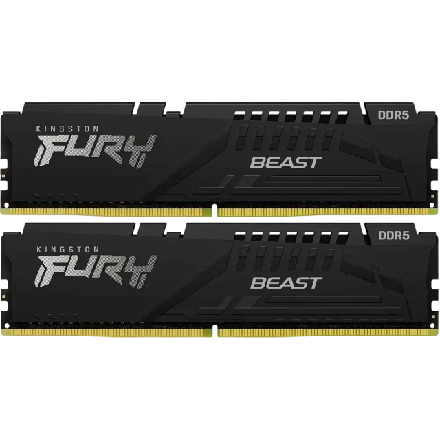 Оперативная память DDR5 32Gb 6400MHz Kingston Fury Beast (KF564C32BBEK2-32) (2x16Gb KIT) купить! 