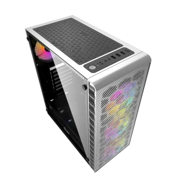 Компьютерный корпус Powercase Mistral MESH Z4С TG LED White CMIZ4CW-L4 купить! 