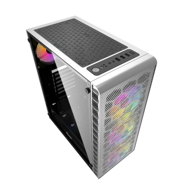 Компьютерный корпус Powercase Mistral MESH Z4С TG LED White CMIZ4CW-L4 купить! 