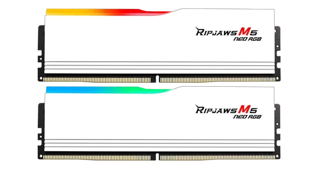 Оперативная память DDR5 64 Gb 6000 MHz G.Skill RIPJAWS M5 NEO RGB White (F5-6000J3636F32GX2-RM5NRW) купить! 