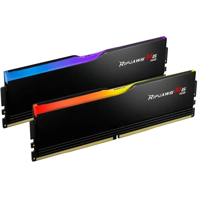 Оперативная память DDR5 64 Gb 6400 MHz G.Skill RIPJAWS M5 RGB Black (F5-6400J3239G32GX2-RM5RK) купить! 