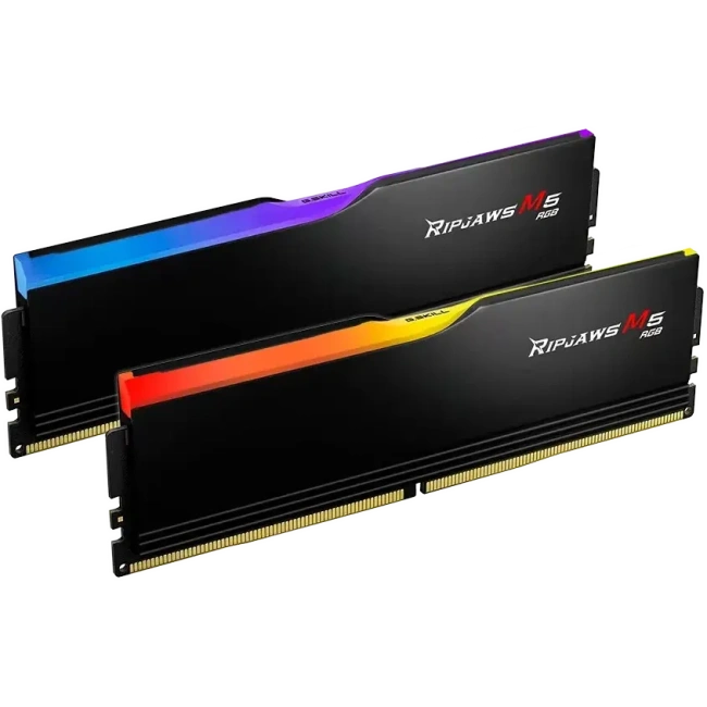 Оперативная память DDR5 64 Gb 6400 MHz G.Skill RIPJAWS M5 RGB Black (F5-6400J3239G32GX2-RM5RK) купить! 