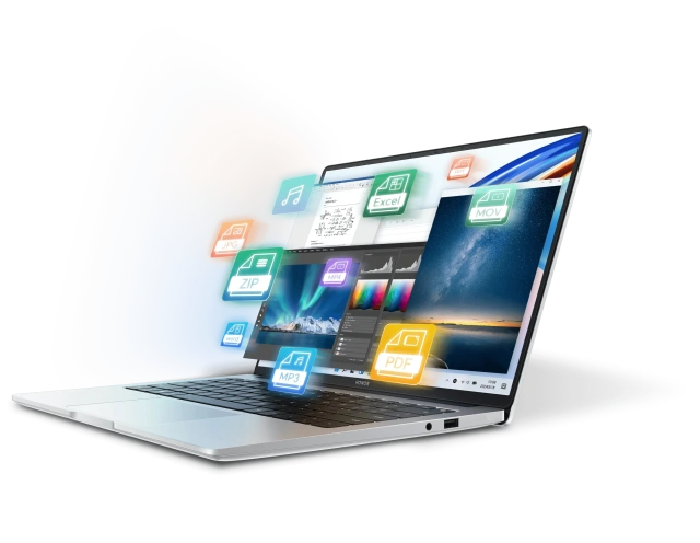 Ноутбук HONOR MagicBook X14 Plus 2024 (Ryzen 7 8845HS/14"/2.8K (2880x1800)/16 Гб/1Tb SSD/Radeon 780M/Win 11 Pro) Silver - фото