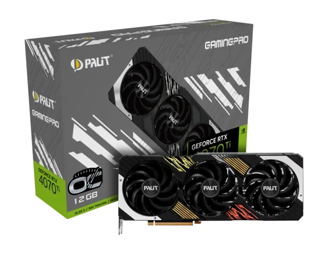 Видеокарта Palit GeForce RTX 4070 Ti 12Gb GAMINGPRO (NED407TT19K9-1043A) купить! 
