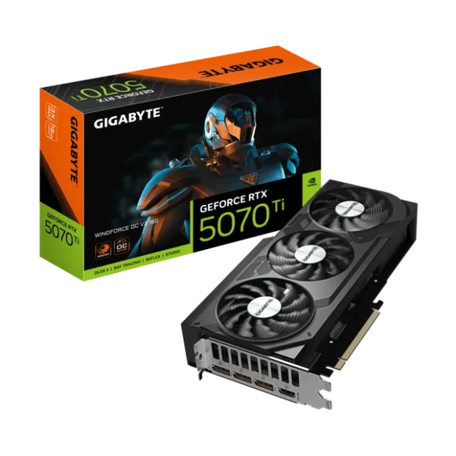 Видеокарта Gigabyte GeForce RTX 5070 Ti  WINDFORCE OC V2 16Gb (GV-N507TWF3OCV2-16GD) купить! 