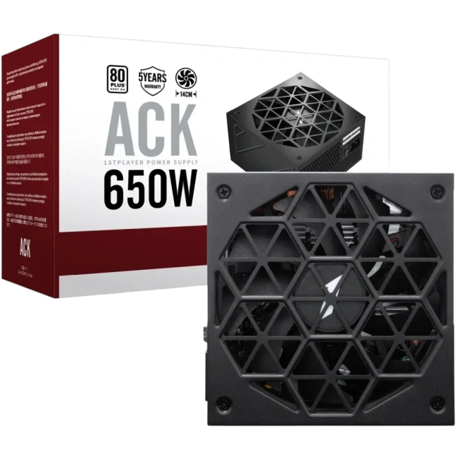 Блок питания 1STPLAYER 650W ACK Black (HA-650AC1) купить! 