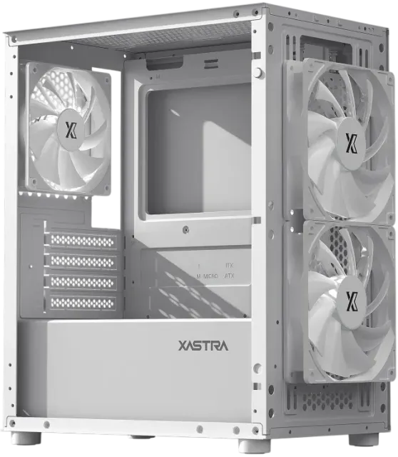 Компьютерный корпус XASTRA A303M TG 3FRGB White (A303M-2FC14F-1FC12F-D-WH) купить! 