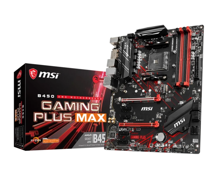 Материнская плата AMD B450 SAM4 ATX MSI B450 GAMING PLUS MAX купить! 
