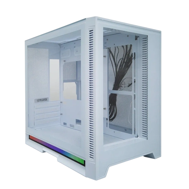 Компьютерный корпус 1STPLAYER STEAM PUNK SP6 TG (SP6-G-WH) White купить! 