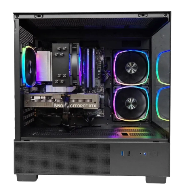 Игровой компьютер 991674 (Ryzen 5 9600X 3.9 ГГц/AMD B650/32 ГБ 6.0 ГГц/1024 SSD/RTX 5050 8 ГБ/Wi-Fi/650W/Powercase Vision Micro M3B TG ARGB Black) - купить по выгодной цене!