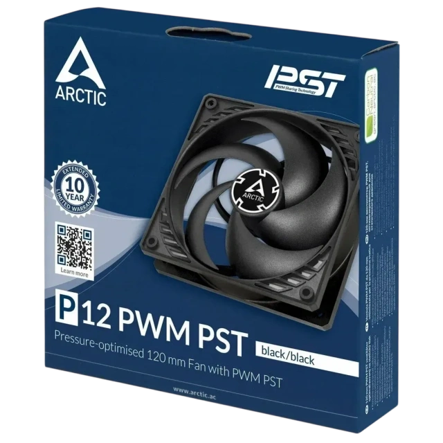 Вентилятор для корпуса ARCTIC P12 PWM (black/black) retail (ACFAN00119A) купить! 