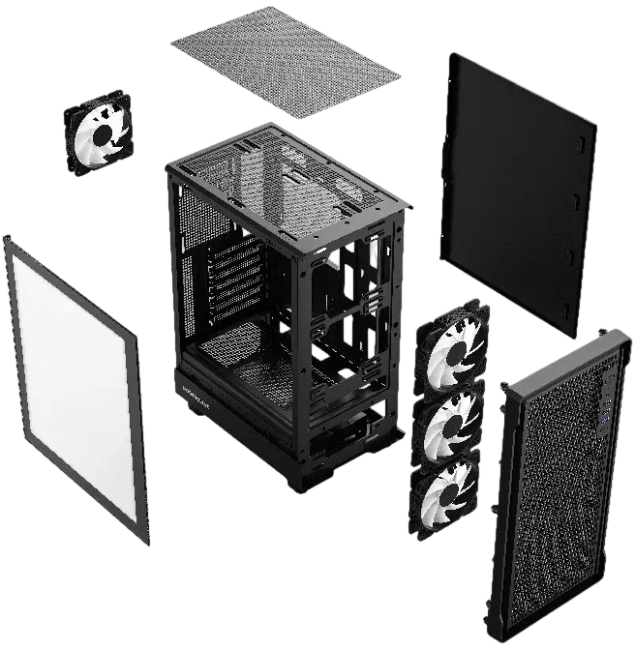 Компьютерный корпус Powercase Mistral PA5B FRGB TG Black (CMOAB-L4) купить! 