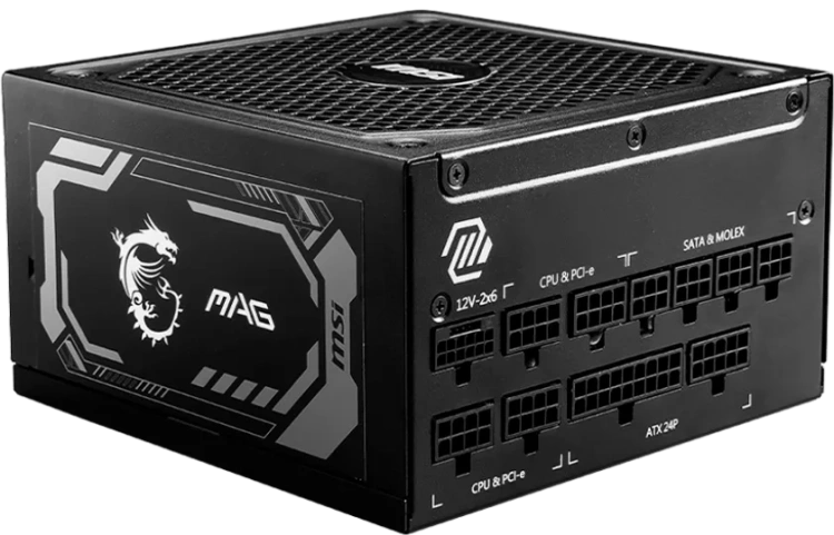 Блок питания MSI 1250W MAG A1250GL (306-7ZP9A11-CE0) 16 Pin (PCIe 5.0 Connector Cable Details) купить! 