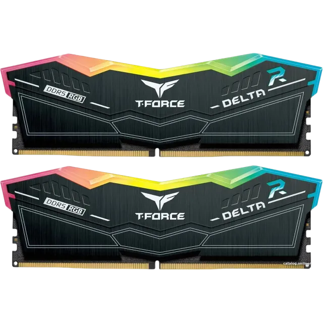 Оперативная память 64 Gb 6400 MHz Team Group T-FORCE Delta RGB Black (FF3D564G6400HC30CDC01) купить! 