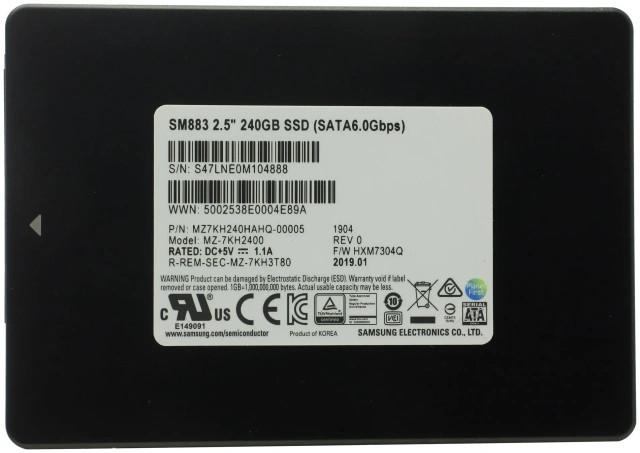 Твердотельный накопитель SSD 240 ГБ 2.5" SATA Samsung (MZ7KH240HAHQ-00005) купить! 