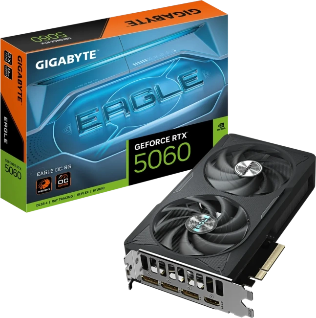 Видеокарта GIGABYTE GeForce RTX 5060 EAGLE OC (GV-N5060EAGLE OC-8GD) купить! 