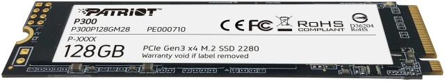 Накопитель SSD 128 ГБ M.2 NVMe Patriot (P300P128GM28) купить! 